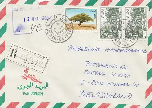 French colonies: Algérie: 1983 registered Ain-el Bya to BMW Munich