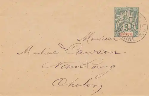 French colonies: Indo-chine: letter to Cholon