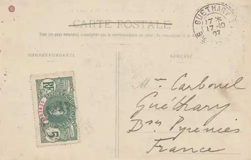French colonies: Senegal 1927: post card Dakar to Guethary France