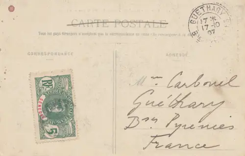 French colonies: Senegal 1927: post card Dakar to Guethary France