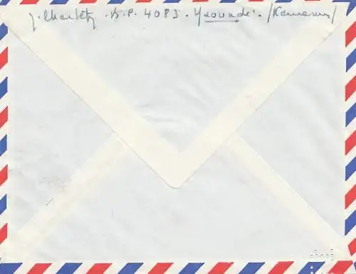 French colonies: Cameroun 1967 air mail Yaounde depart to BMW München