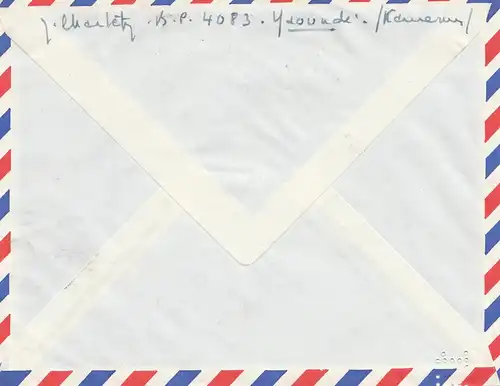 French colonies: Cameroun 1967 air mail Yaounde depart to BMW Munich