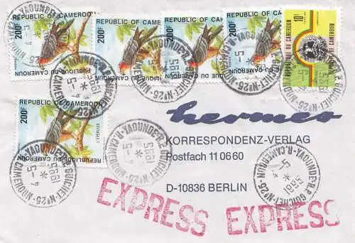 French colonies: Cameroun 1995 express Yaunde to Berlin