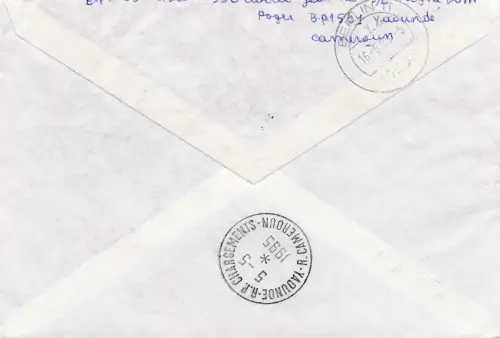 French colonies: Cameroun 1995 express Younde to Berlin