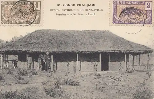 French colonies: Congo 1908: post card Mission Chatolique de Brazzaville