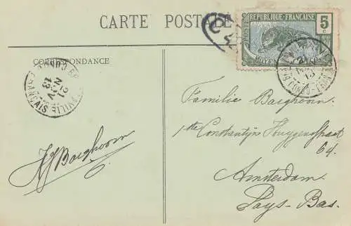 French colonies Congo 1913 post card No6,  Riviere Sembe Brazzaville / Amsterdam