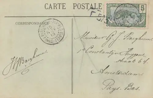 French colonies Congo 1913 post card No2, Sternwheel Brazzaville / Amsterdam