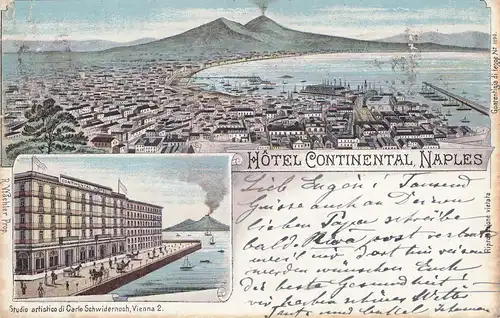 Italy: 1917 post card Naples to Lussin Grande/Lussin Piccolo