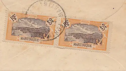 French colonies Martinique 1920: Fort de France small letter to Paris