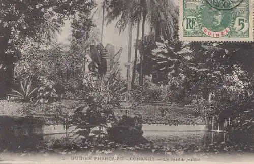 French colonies: Guinee carte postal Conakry Jardain