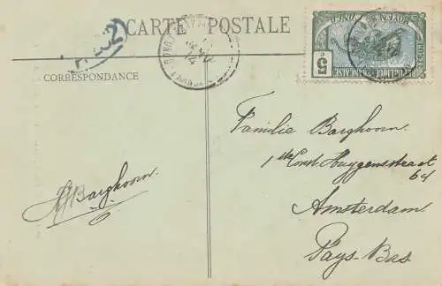 French colonies: Congo 1914: post card Jeune Chef to Amsterdam