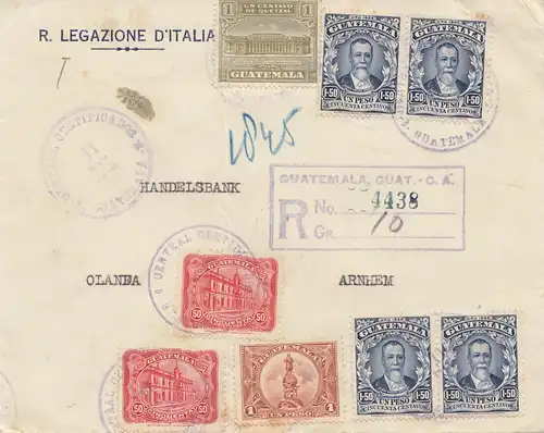 Guatemala: letter registered to Arnhem, legazione D'Italia