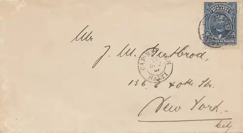 Haïti: 1921: letter to New York City