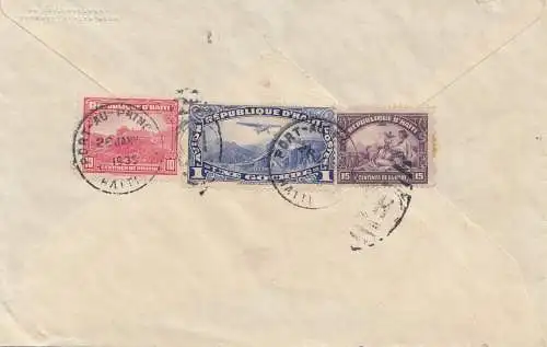 Haiti: 1938: Port au Prince Jena via New York