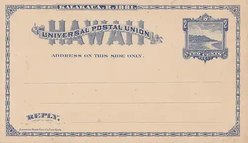 Hawai: post card 2 cents, unused