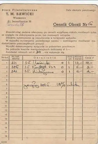 GG: 1943: Postkarte von Warschau nach Deblin Irena, portogerechte MiF