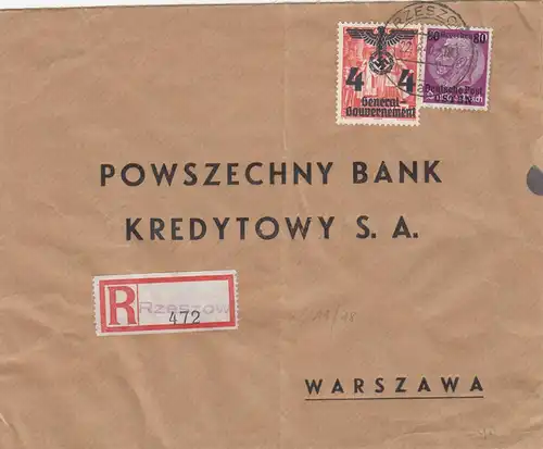 GG: Einschreiben Rzeszow nach Warschau, portogerecht