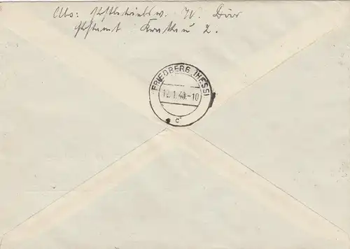 GG: Eilboten Enregistrer Cracovie à Friedberg. Porto 188Gr.