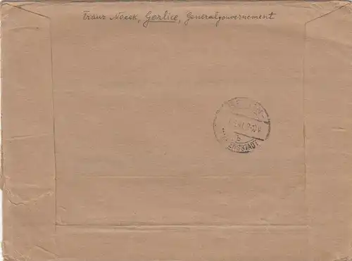 GG: Einschreiben Gorlice nach Berlin, portogerecht