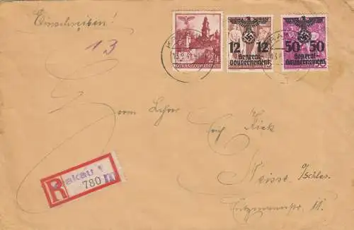 GG: Einschreiben Krakau 1 nach Neisse