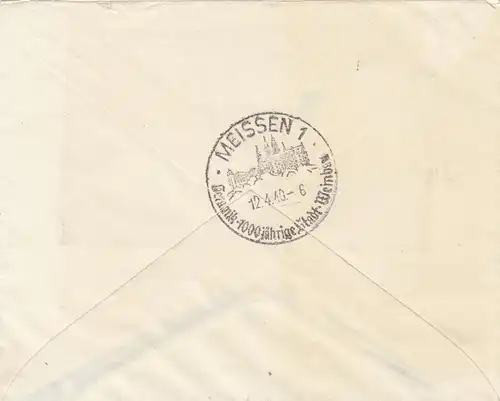 GG: Einschreiben Zamosc nach Meissen, portogerecht