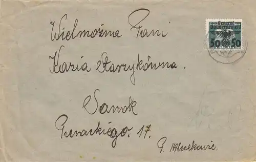 GG: seltene Einzelfrankatur nach Sanok