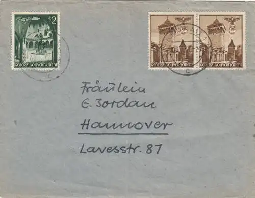 GG: Brief von Krakau nach Hannover, MiF, Bug