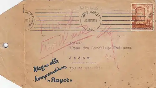 GG: Imprimerie Varsovie vers Jadow, 2ème étage, Bayer