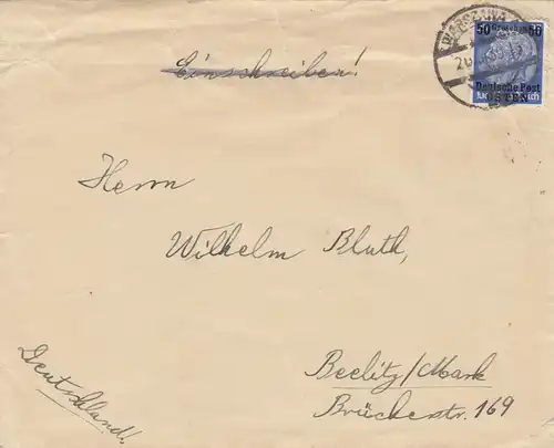 GG: 20.12.39, lettre de Varsovie à Beelitz