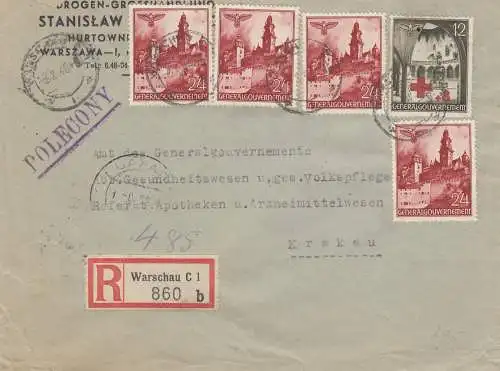 GG: MiF der 12Gr Rotes Kreuz, portogerecht 2. Gew. Stufe nach Krakau