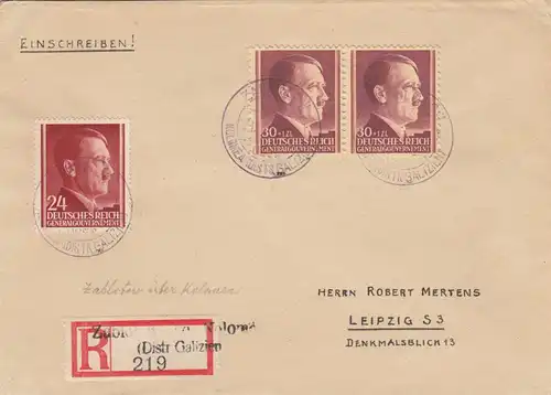 GG: Belle MiF sur lettre de porto juste Min. 89, Zablotow/Galizien vers Leipzig