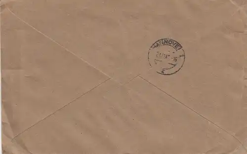 GG: Lublin 1Zl MiF, porto juste comme lettre recommandée Rawa Ruska à Hanovre, Eck