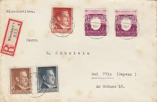 GG: MiF Wappen portogerecht Einschreiben Warschau nach Bad Tölz