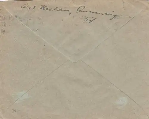 GG: Lettre avec un EF de Cracovie à Misdrox