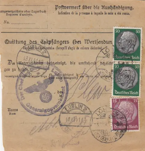 GG DR-GG: Lohmar nach Lublin, Chef des Distrikts