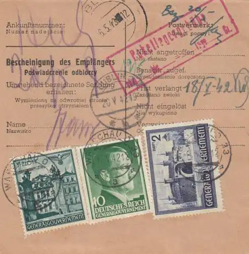 GG: carte de colis intérieur Varsovie-Lublin, frais de stockage, 18 kg, réduction