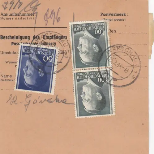 Carte de paquet intérieur GG de Varsovie-Busko-Zdroj-paquet, Sac-post, valeur, réduction