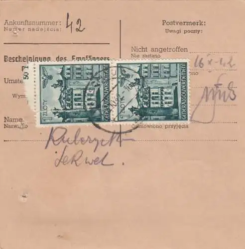 Carte de paquet intérieur GG NN Eilboten, Bayer-Pharma