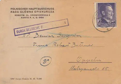 GG: 14.12.1944: polnischer Hauptausschuss Krakau nach Oppeln
