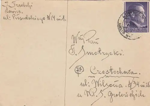 GG: Schriftverkehr 10/44-31.12.44 Tschenstochau/Krakau/Petrikau