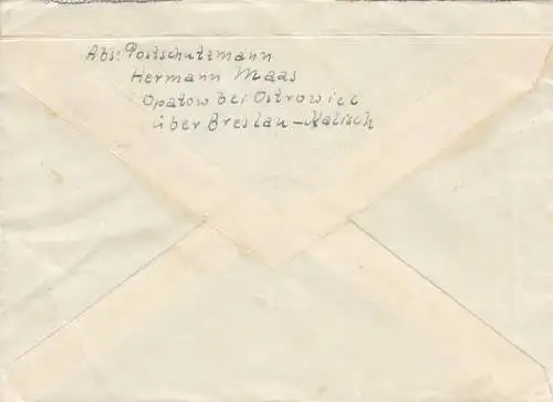 GG: Postschutzmann Opatow nach Essen-Ruhr, Postsache Einsatz Osten