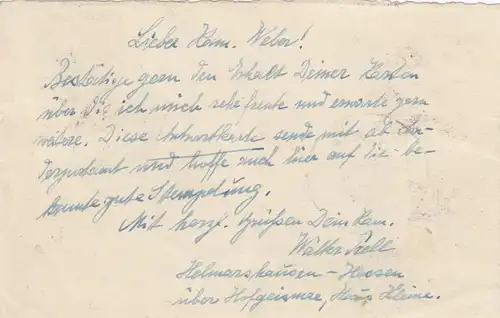 GG: Carte de réponse Nuremberg, pré-franqué en lettre recommandée, courrier aérien affranchi