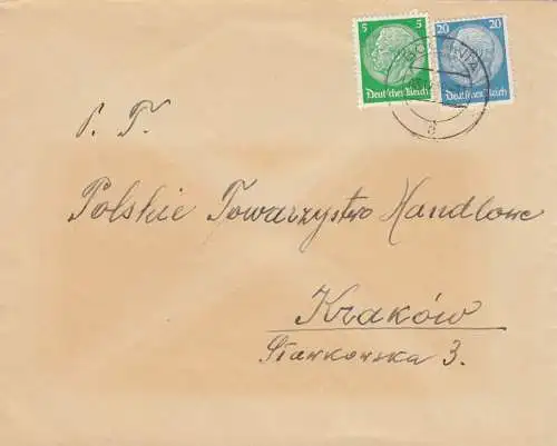 GG frühe Post: 03.12.39, Bochnia nach Krakau, portogerecht