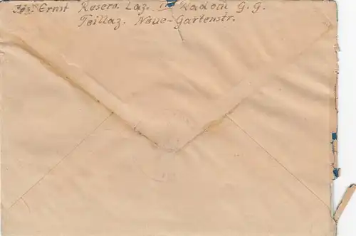 GG: Lettre postale de terrain avec un timbre publicitaire très rare W8a de Radom à Mitterich