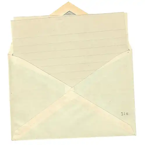 GG: entier U2/02, blanc avec un carnet de lettres inséré, rarement parce que souvent utilisation