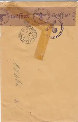 GG: CH: Lettre recommandé Varsovie à Zurich, 2ème étage, porto, censure