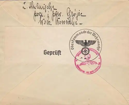 GG USA Brief aus Grojek mit seltener Frankatur nach Chicago, Zensur portogerecht