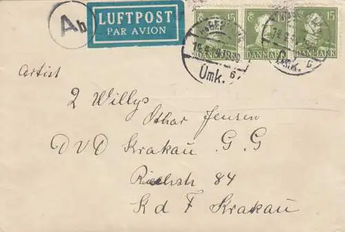 GG Demark: Luftpost Kopenhagen nach Krakau