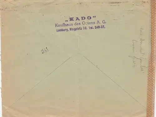 GG France: Lemberg 2. Gew. Stufe, Inlandsporto nach Paris, portogerecht, selten