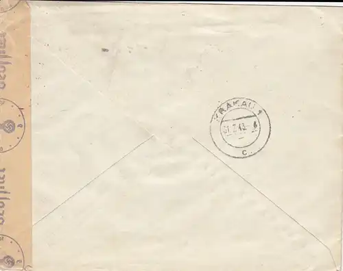 GG Suisse: Lettre de Bâle - Banque de commerce à la banque d'émission de Cracovie, censure